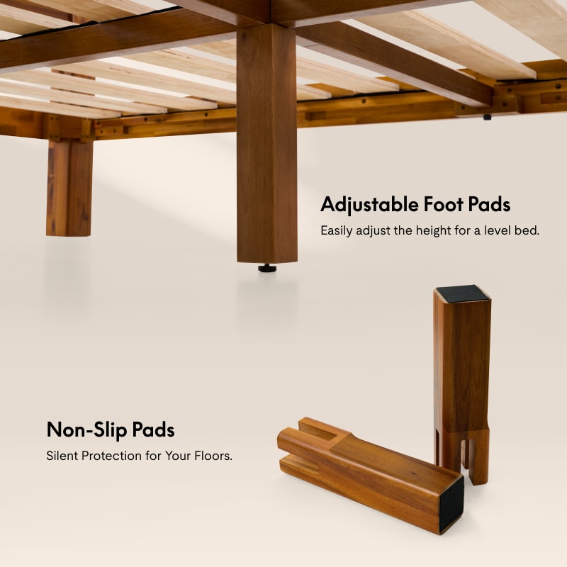 Kana Japanese Joinery Bed Acacia | FlexiSpot